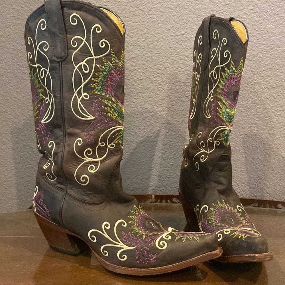 Tony Lama 8b peacock cowboy boot